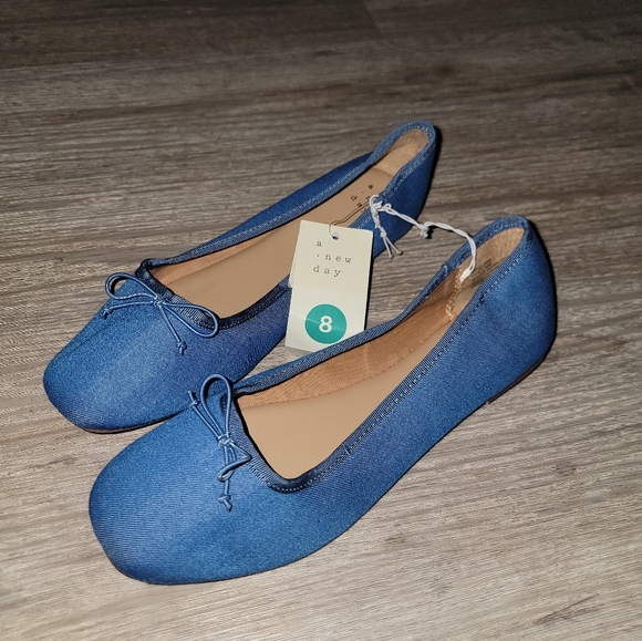 A New Day | Womens Baby Blue Flats - Picture 5 of 5